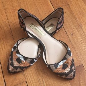 INC Sequin Aztec Flats